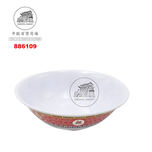 [886109] CUENCO PLASTICO*3110*  塑红万寿汤碗 25cm/48