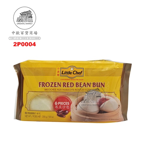 [200594/2P0004] PAN SOJA ROJA CONGELADO *LITTLE CHEF* 小厨师冻豆沙包 250g/24