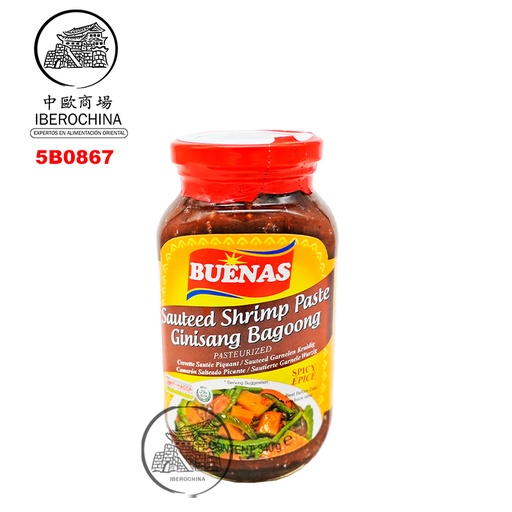 [501638/5B0867] BAGOONG ALAM.GUISADO PIC *BUENAS* 菲律宾熟辣虾酱340g/24