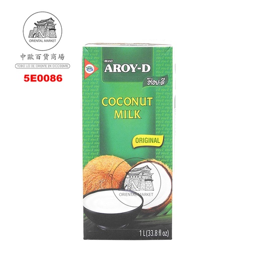 [5E0086] LECHE COCO *AROY-D* 纯椰奶 1L/12
