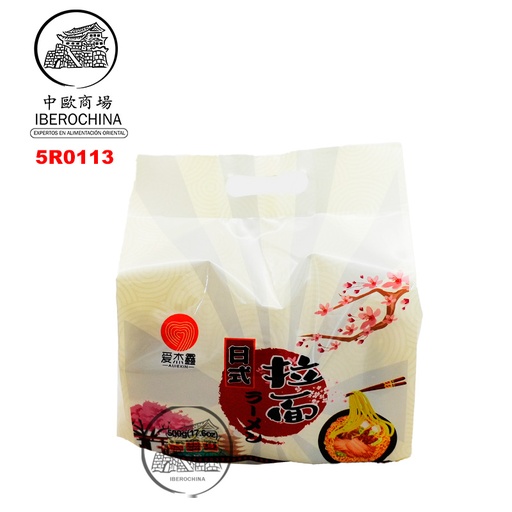 [5R0113] RAMEN ESTILO JAPONÉS *AI JIE XIN* 爱杰鑫日式拉面 500g/24