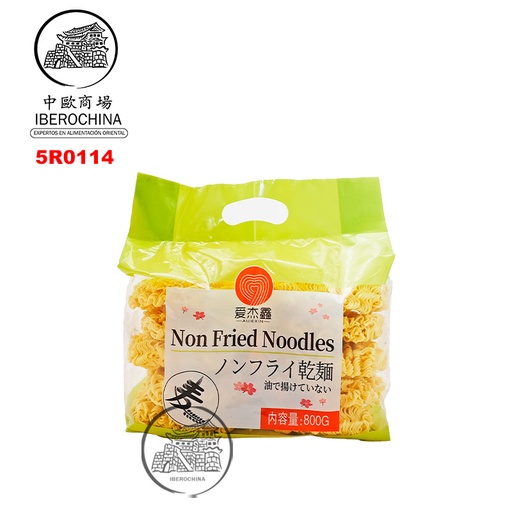 [5R0114] RAMEN ESTILO JAPONÉS NO FRITO *AI JIE XIN* 爱杰鑫非油炸日式拉面 800g/12