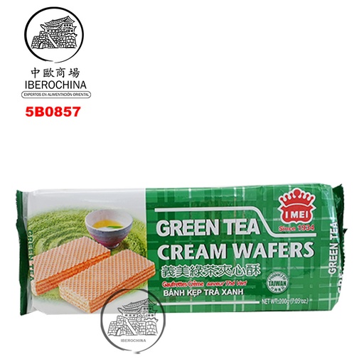 [5B0854] BARQUILLO DE TE VERDE *IMEI* 義美绿茶威化 112G/12