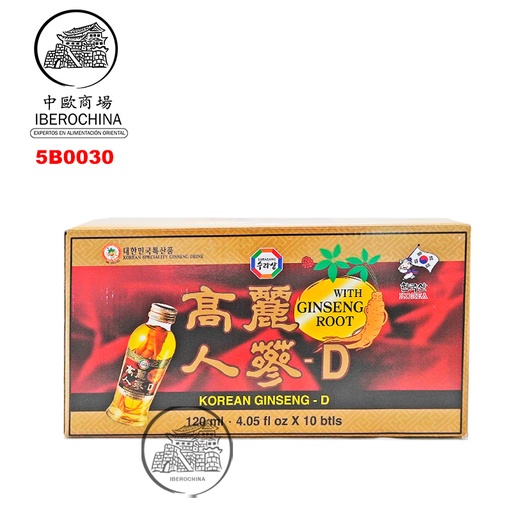 [5B0030] BEBIDA GINSENG *WANG* 韩国WANG人参饮料 120ml/50