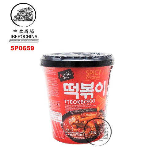 [5P0659] PASTA ARROZ TOPPOKI PICANTE 韩式辣味速食年糕 178G/12