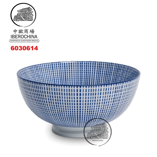[6030614] BOWL 20*9.8 蓝条纹大碗 /24