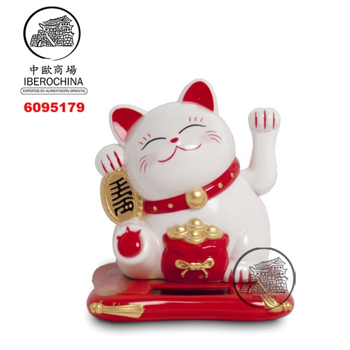 [6095179] GATO SUERTE SOLAR 太阳能白色大招财猫 /120