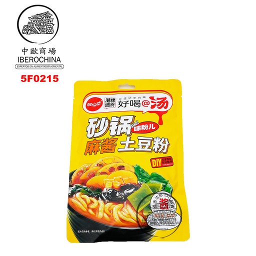 [502020/5F0215] FIDEO DE PATATA CON SALSA SÉSAMO 田小花砂锅麻酱土豆粉 327g/30