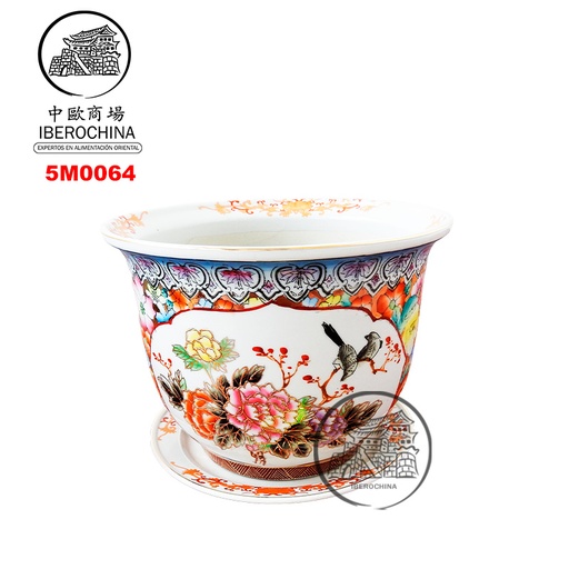 [5M0064] MACETERA   吋吋吋瓷花图花盆 1(8/10/12pulgados)