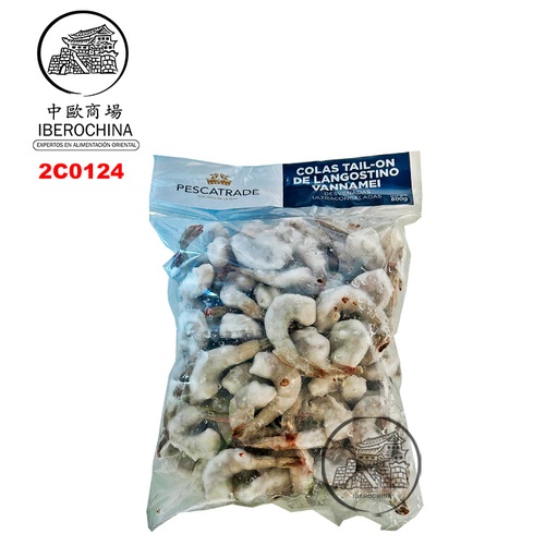 [200154/2C0124] COLA PELADA TAIL-ON (41/50) LANGOSTINO 去皮青虾 1kg/10