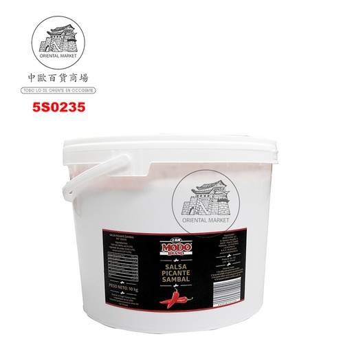 [500986/5S0235] SALSA PICANTE SAMBAL *MODO* 上品特级辣椒酱 10kg