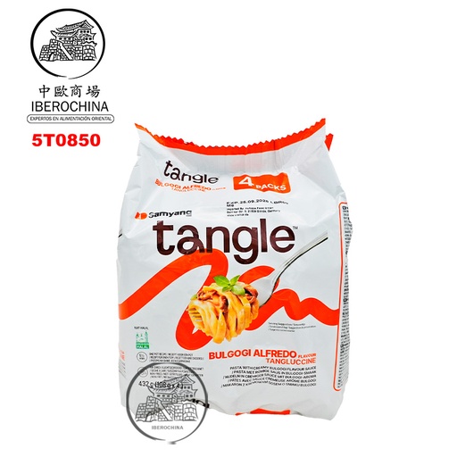 [5T0850] PASTA TANGLE BULGOGI CREMA 4-PACK *SAMYANG* 三养奶油意面四连包 108g/4u/8