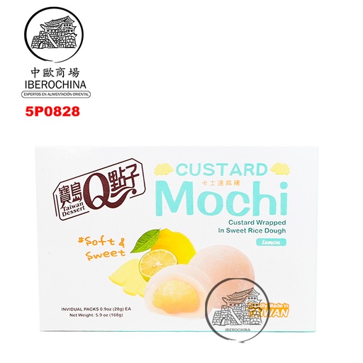 [5P0828] MOCHI LIMON CUSTARD *宝岛Q点子* 柠檬麻薯 168g/24