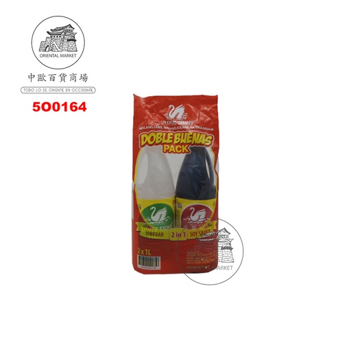 [5O0164] PACK SALSA SOJA Y VINAGRE *SILVER SWAN* 银天鹅酱油与醋礼盒 2L/6