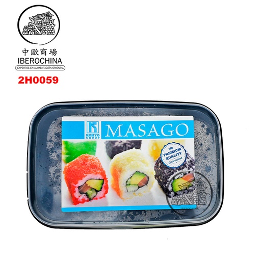 [2H0059] HUEVA MASAGO NEGRO *KOHYO* 日本黑色飞鱼蛋 400g/12 H-18