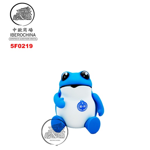 [5F0219] FIGURA SAPO AZUL HITEJINRO 真露蓝蟾摆件