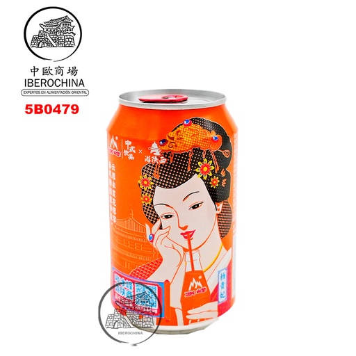 [5B0479] BEBIDA GASEOSA SABOR A NARANJA 冰峰橙味汽水 330ml/24
