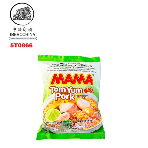 [5T0866] TALLARIN TOM YUM CERDO *MAMA* 妈妈冬阴功叉烧味方便面 60g/30