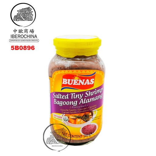 [5B0896] BAGOONG ALAMAN SALADO*BUENAS*菲律賓咸蝦醬340G/24