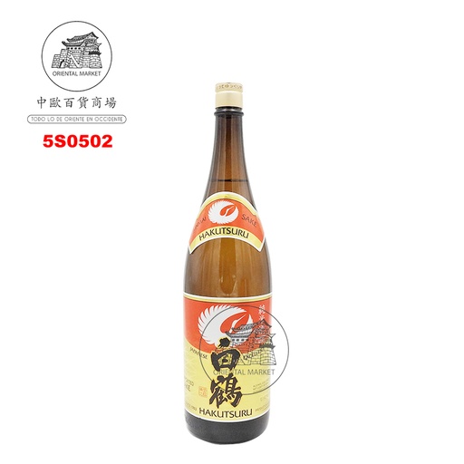 [5S0502] SAKE (15%) JUNMAISHU *HAKUTSURU* 白鹤红标纯米清酒 1,8L/6