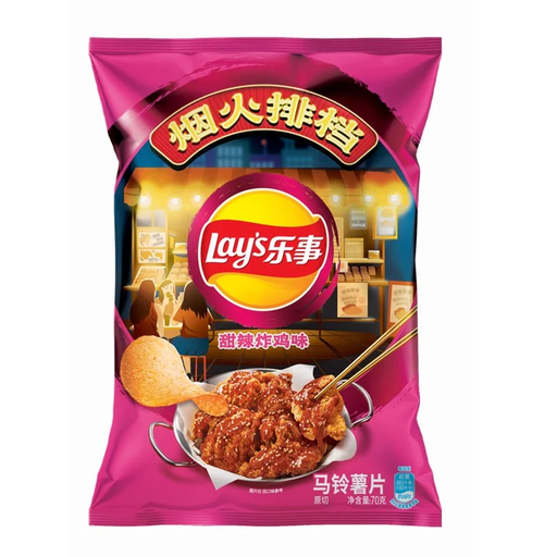 [5C0983] CHIP SWEET SPICY *LAYS* 乐事薯片甜辣味 70g/22