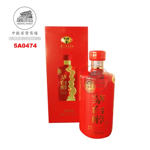 [5A0474] AGUARDIENTE (53%) 2008 CHUN *MOUTAI* 茅台醇 2008 500ml/6