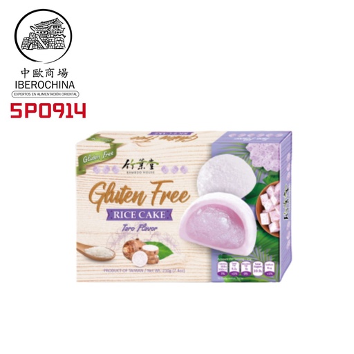 [5P0914] PASTEL MOCHI TARO SIN GLUTEN 竹叶堂无麸质芋头大福麻薯 210g/24