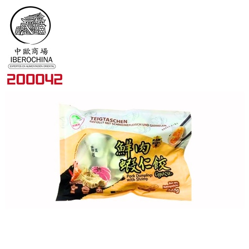 [200042] GYOZA CON CARDE CERDO Y GAMBA *YESHU* 椰树牌鲜肉虾仁水饺 360g/24