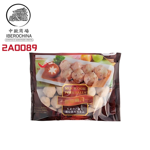 [2A0089] ALBONDIGA CERDO SETA CONGELADA *AUTHENTIC* 正点冻香菇贡丸 360g/16