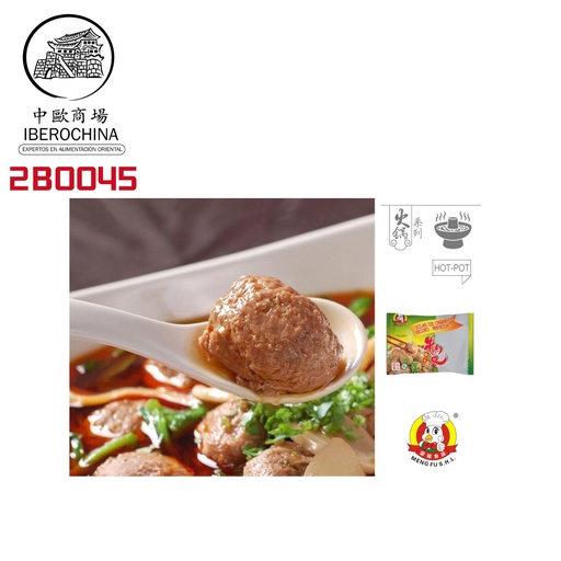 [200461/2B0045] ALBONDIGA RELLENA VACUNO CONGELADA *MENGFU* 蒙福冻撒尿牛肉丸 360g/16