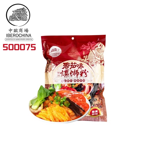 [500075] FIDEO DE ARROZ SABOR TOMATE *LUOBAWANG* 螺霸王 柳州螺蛳粉番茄味 306g/25