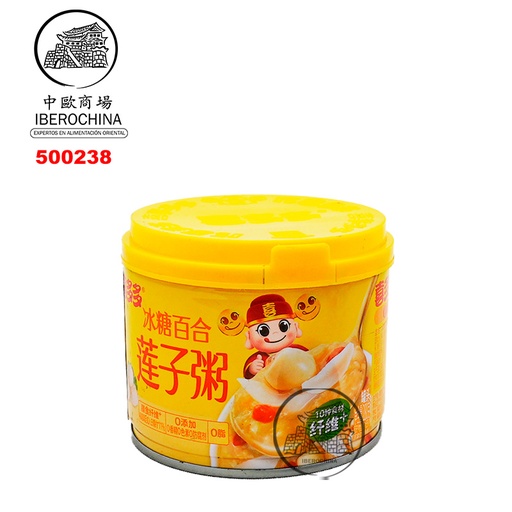 [500238] ARROZ DULCE CON LIRIO Y SEMILLAS DE LOTO *XDD* 喜多多冰糖百合莲子粥 280g/12