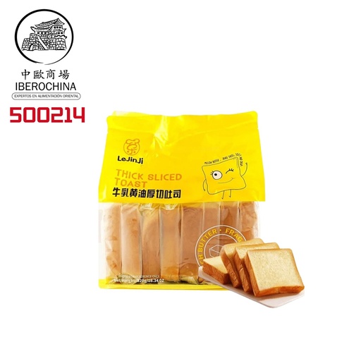 [500214] TOSTADA DE MANTEQUILLA *LEJINJI* 乐锦记牛乳黄油厚切吐司 520g/8