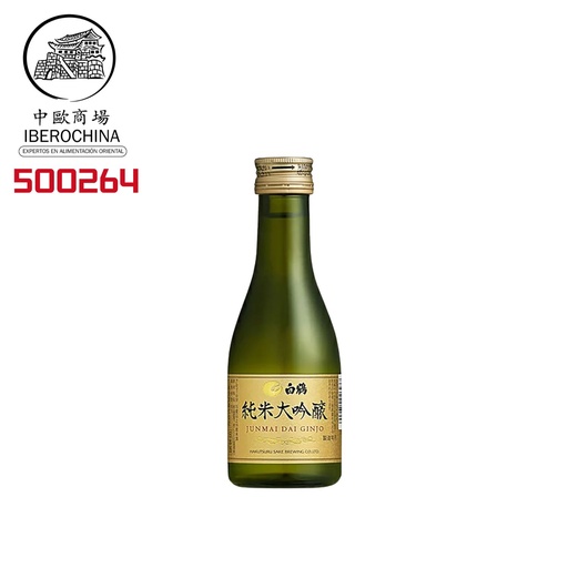 [500264] SAKE DAI GINJO PURO (13.5%) *HAKUTSURU* 白鹤纯大吟酿清酒180ML /24
