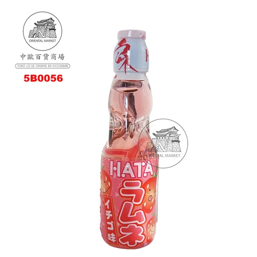 [5B0056] BEBIDA GASEOSA FRESA *RAMUNE* 日本草莓弹珠气泡饮料 200ml/30