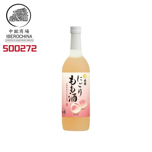 [500272] SAKE NIGORI MELOCOTON (5.5%) *HAKUTSURU* 白鹤桃子味浊酒 700ML/6