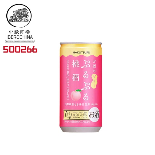 [500277] SAKE (3%) ESPUMOSO MELOCOTON *HAKUTSURU* 白鹤桃子味起泡清酒 190ml/30
