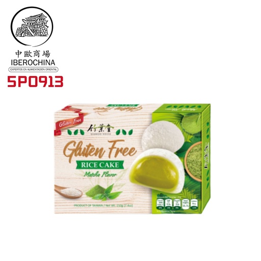 [5P0913] PASTEL MOCHI TE MATCHA SIN GLUTEN 竹叶堂无麸质抹茶大福麻薯 210g/24