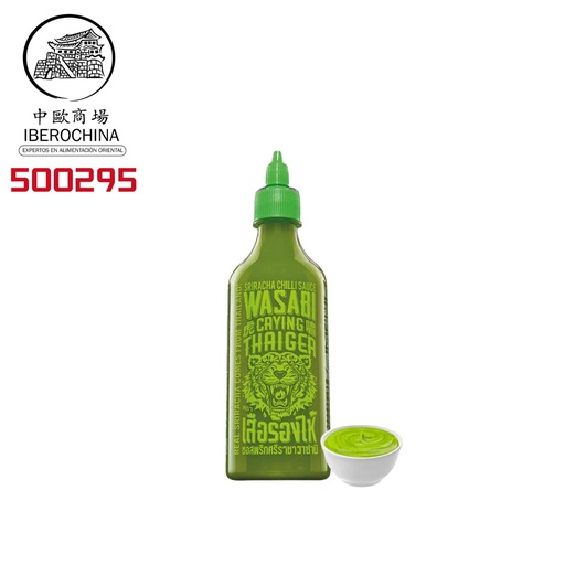 [500297] SALSA SRIRACHA WASABI *CRYING THAIGER* 虎啸是拉差芥末酱 440ml/12