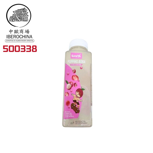 [500338] BEBIDA SABOR A LYCHEE *KOMEYA* 爆珠饮料荔枝味350ml/12