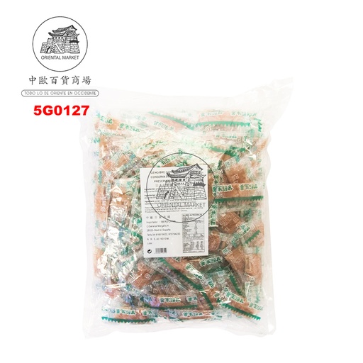 [5G0127] JENGIBRE ROSA GARI MONODOSIS *SUSHI KING* 寿司王红醋姜片单包装 5g/100u/10