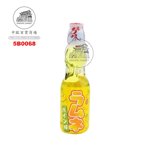 [5B0068] BEBIDA GASEOSA PIÑA *RAMUNE* 日本菠萝弹珠气泡饮料 200ml/30