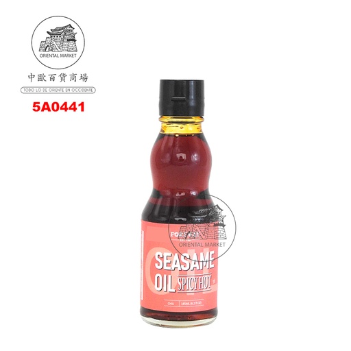 [5A0441] ACEITE SESAMO PICANTE *FOREWAY* 富味乡辣芝麻油 185ml/12
