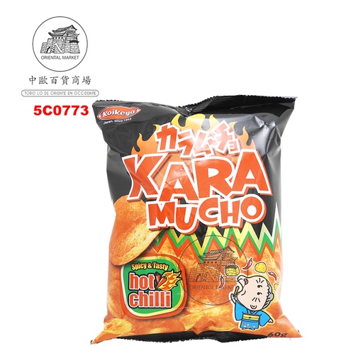 [5C0773] CHIPS PICANTES KARAMUCHO *KOIKEYA* 辣味平纹薯片 60g/12