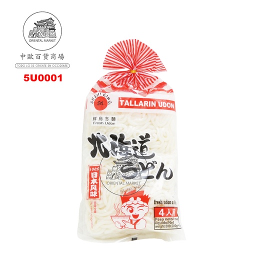 [5U0001] UDON JAPONES *SUSHI KING* 寿司王北海道乌冬面 800g/4u/12