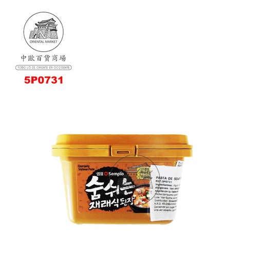 [502338/5P0731] PASTA SOJA AMARILLA DOEN JANG *SEMPIO* 韩国黄豆酱 460g/12b