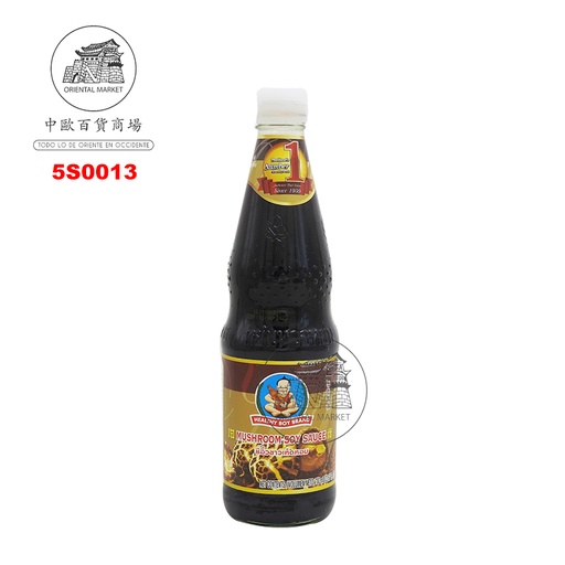 [5S0013] SALSA SOJA CHAMPIÑON *HEALTHY BOY* 仁和园香菇酱油 700ml/12
