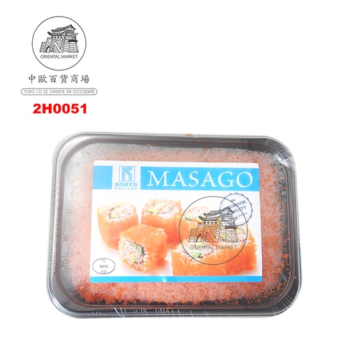 [2H0051] HUEVAS MASAGO NARANJA *KOHYO* 日本橘色鱼蛋 400g/12 H-09