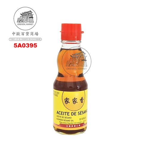 [5A0395] ACEITE SESAMO *JIAJIASHAN* 家家香麻油 185ml/12