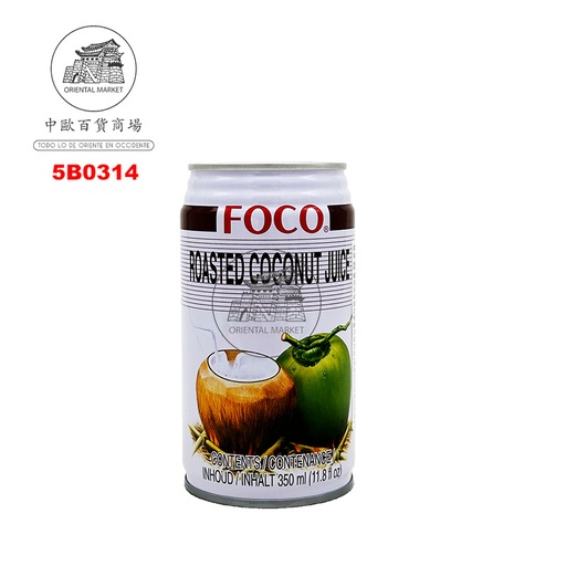 [5B0314] BEBIDA COCO TOSTADO*FOCO* 福口烤椰子水 350ml/24